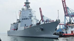 Panglima TNI Dampingi Menhan RI Sambut Kedatangan KRI Brawijaya-320 Di Tanah Air