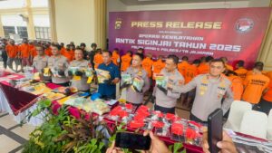 Operasi Antik Siginjai Polda Jambi Amankan 247 Tersangka dan Barang Bukti Narkoba