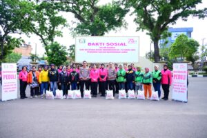 Peringati HKGB Ke-73, Polda Jambi dan Bhayangkari Gelar Baksos Bersama Ojol