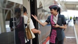 Hari Batik Nasional: Whoosh Kenalkan Batik Mega Mendung ke Jutaan Penumpang