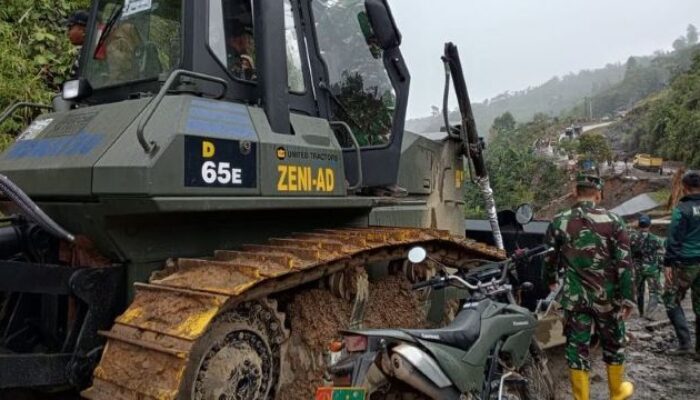 Sinergi TNI dan Kementerian PU, Akses Jalan Simpang KKA–Bener Meriah Kembali Tersambung