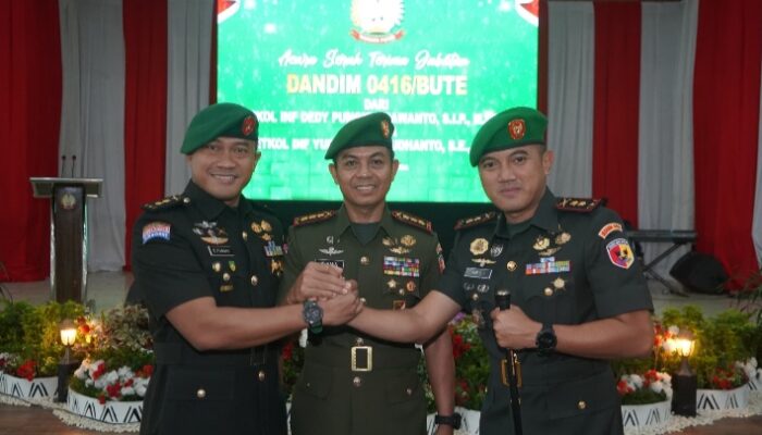 Pimpin Sertijab Dandim 0416/Bute, Danrem 042/Gapu Tegaskan Pentingnya Sinergi TNI dengan Rakyat