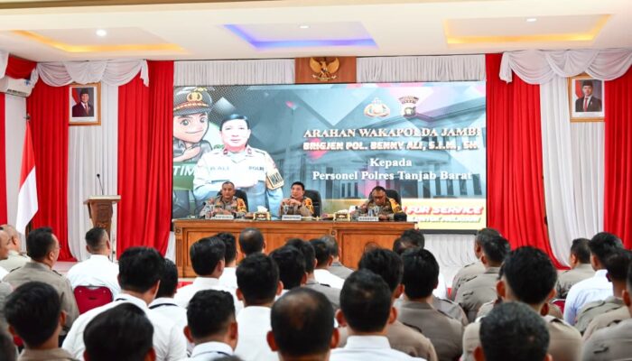 Wakapolda Jambi Kunjungi Polres Muaro Jambi dan Polres Tanjab Barat, Tekankan Disiplin, Pelayanan Publik, dan Penguatan Pengawasan