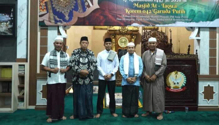Danrem 042/Gapu Ingatkan Prajurit Tingkatkan Keimanan di Peringatan Nuzulul Quran 2026