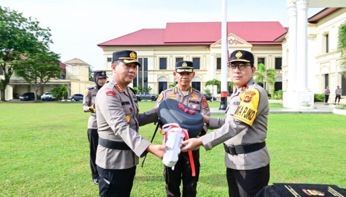 Perkuat Pelayanan dan Respons Cepat 110, Biro Logistik Serahkan Kendaraan Dinas Pamapta kepada Polresta Jambi