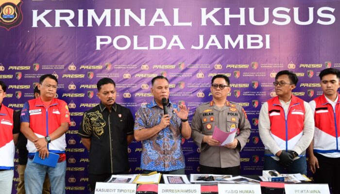 Polda Jambi Ungkap Dugaan Tindak Pidana Migas, Pelangsiran Solar Subsidi di SPBU Lubuk Landai
