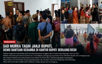 SAD Murka Tagih Janji Bupati, Demo Bantuan Keramba di Kantor Bupati Merangin Berujung Ricuh