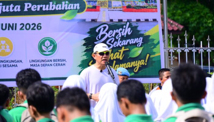Sambut Hari Bhayangkara ke-80, Polda Jambi Gelar Gerakan Bersama Bersih Lingkungan Road to Presisi Merdeka Run 2026